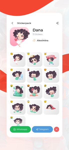 Screenshot 2 of Aleximina Stickers app