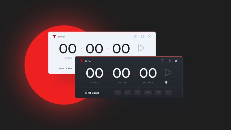 Shutdown PC Timer app screenshot