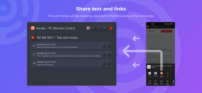 Screenshot 3 of Hecate - PC Remote Control app